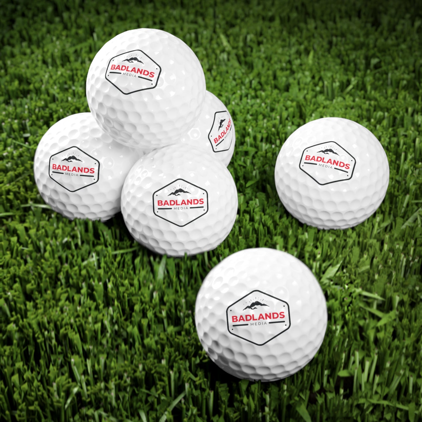 Badlands Media Golf Balls, 6pcs