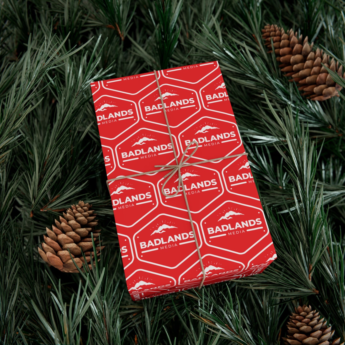 Badlands Media Wrapping Paper (Red and White)