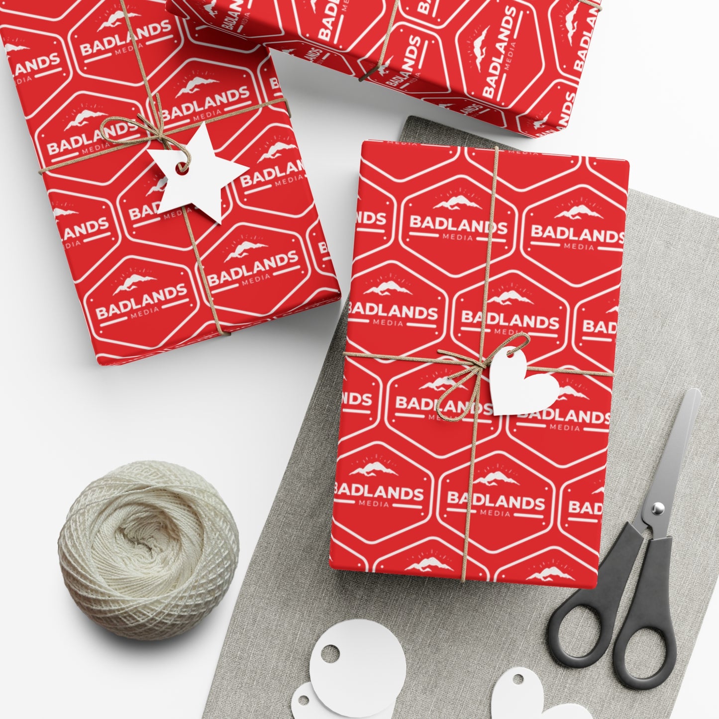 Badlands Media Wrapping Paper (Red and White)