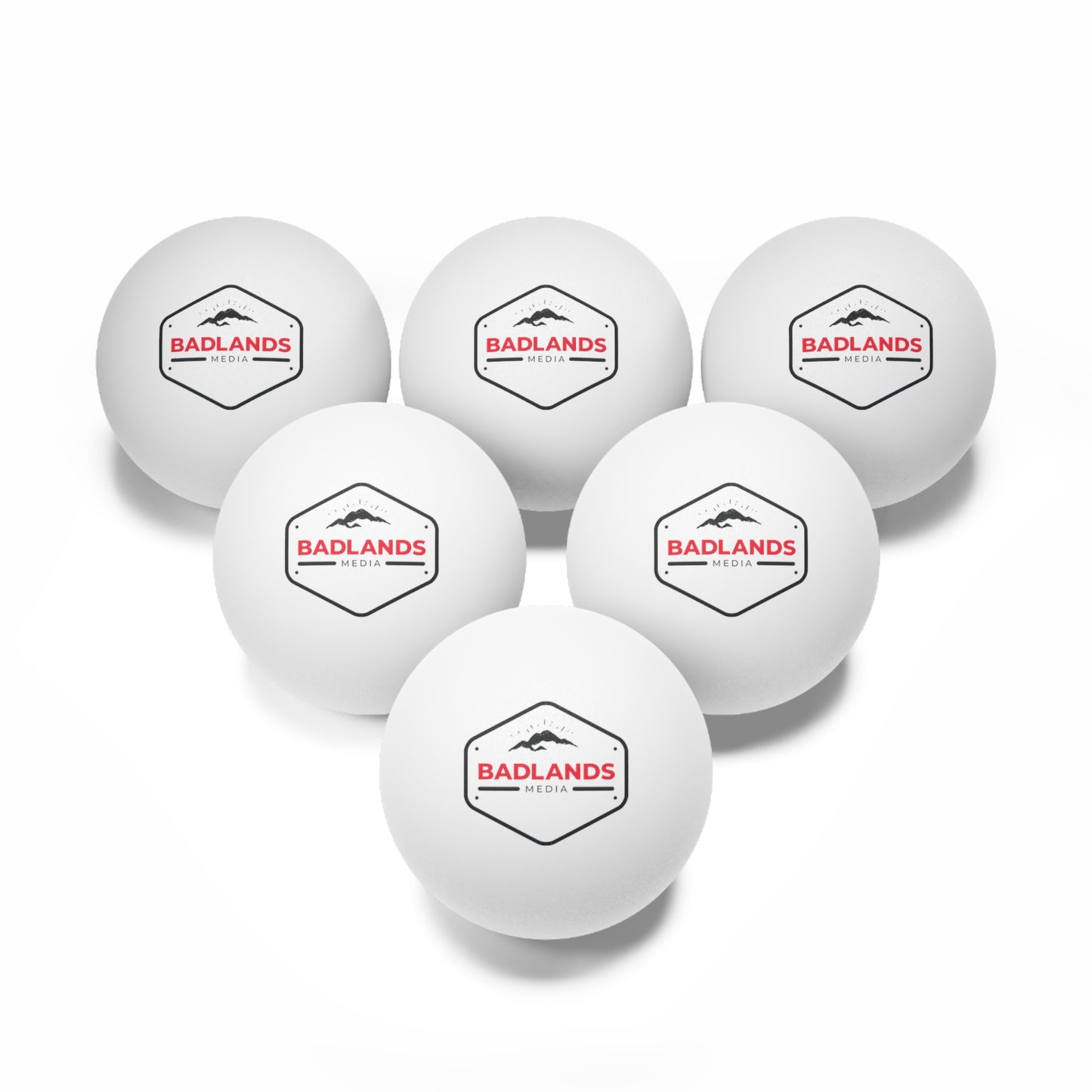 Badlands Media Ping Pong Balls, 6 pcs