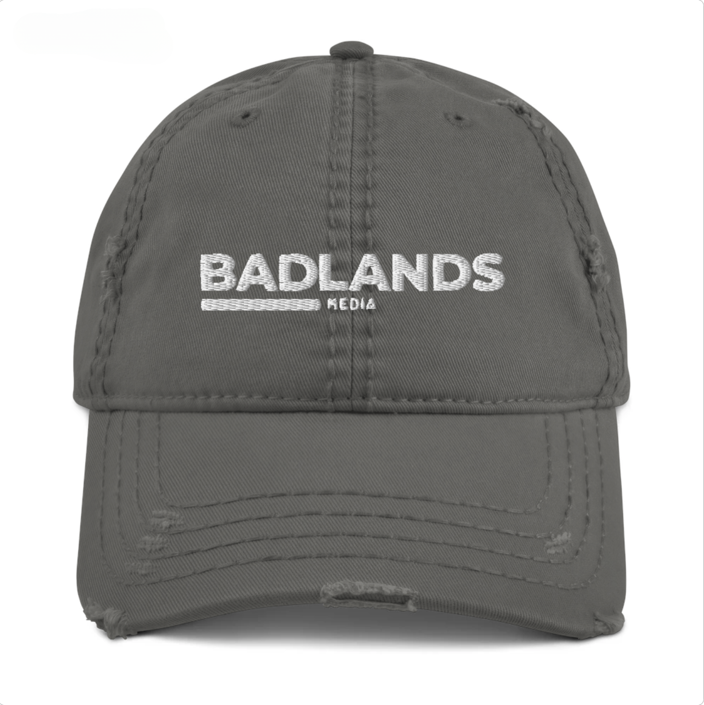 Badlands Distressed Dad Hat (white logo)