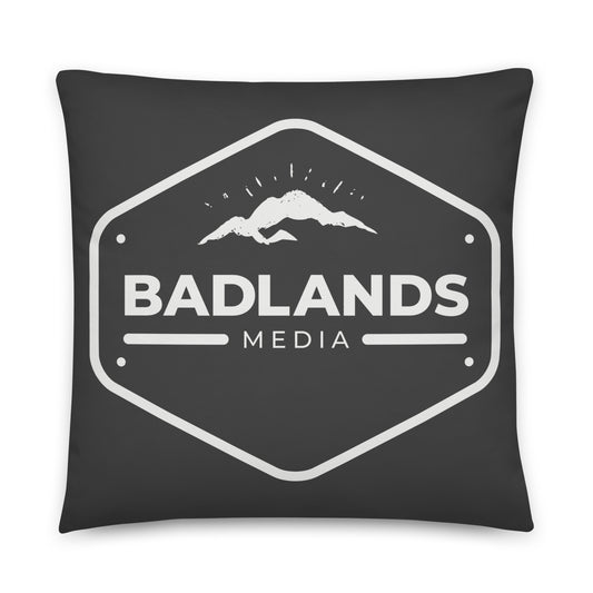 Badlands Square Pillow in charcoal
