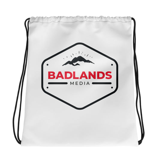 Badlands Drawstring Bag in white