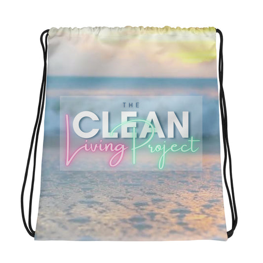 The Clean Living Project Drawstring Bag (waves)