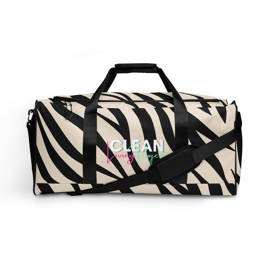 The Clean Living Project Duffle Bag (zebra)