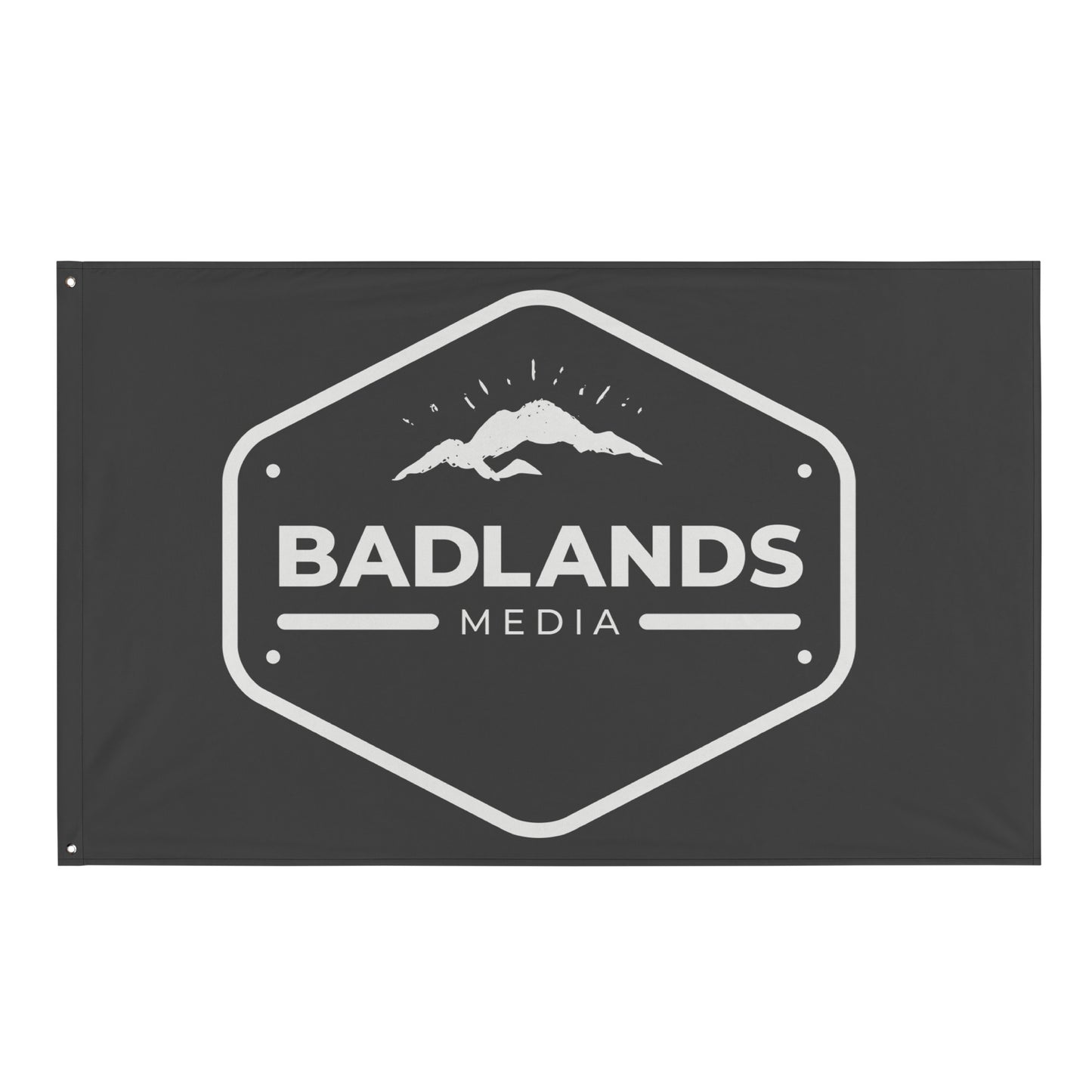 Badlands Logo Flag in black