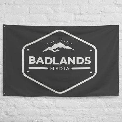 Badlands Logo Flag in black