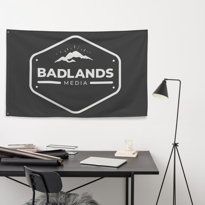 Badlands Logo Flag in black