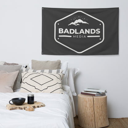 Badlands Logo Flag in black