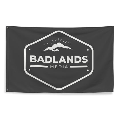 Badlands Logo Flag in black