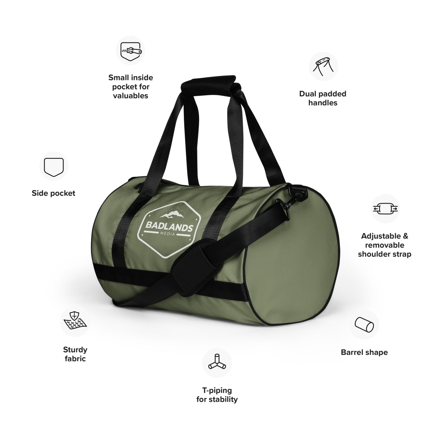 Badlands Medium Duffle Bag in army green