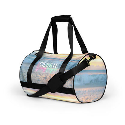 The Clean Living Project All-Over Print Gym Bag (waves)