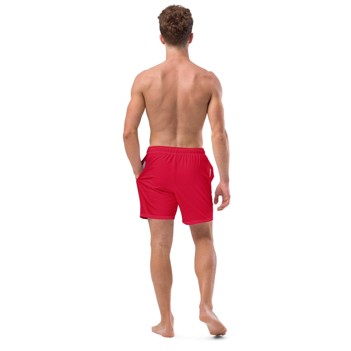 Badlands Men's Swim Trunks in cherry