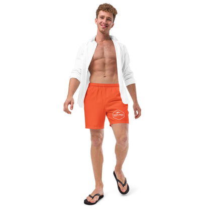 Badlands Men's Swim Trunks in electric orange