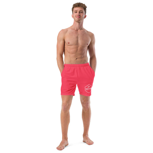 Badlands Men's Swim Trunks in electric pink
