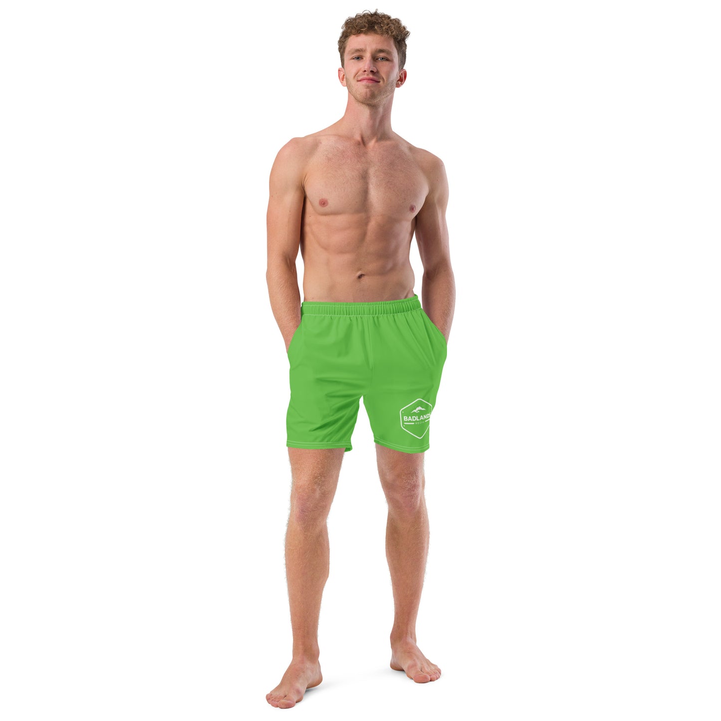 Badlands Men's Swim Trunks in electric green