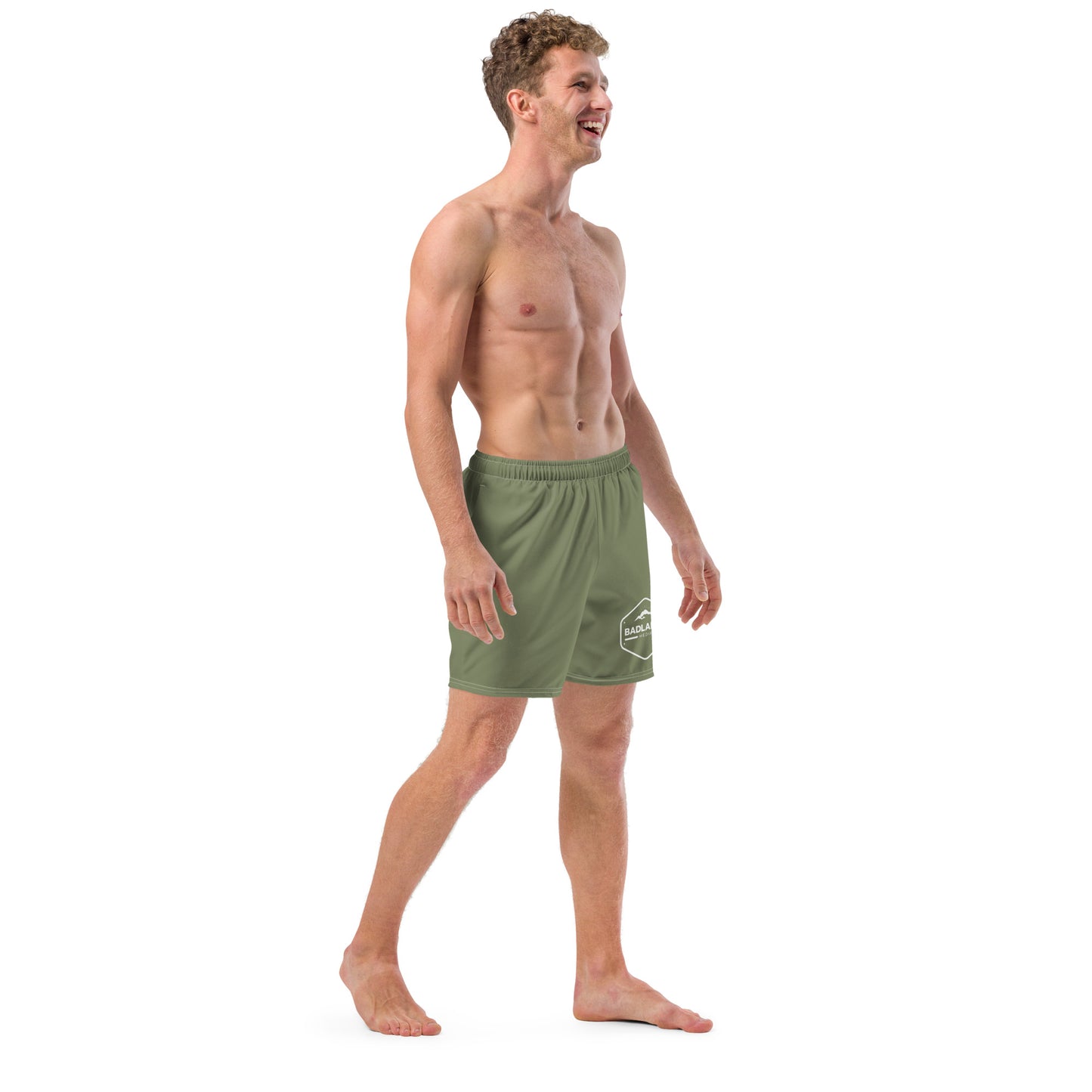 Badlands Men's Swim Trunks in army green