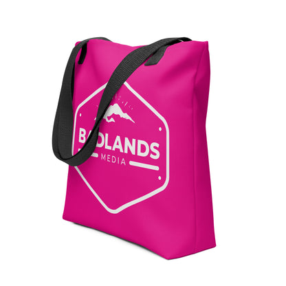 Badlands Tote Bag in hot pink