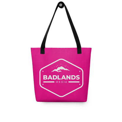 Badlands Tote Bag in hot pink