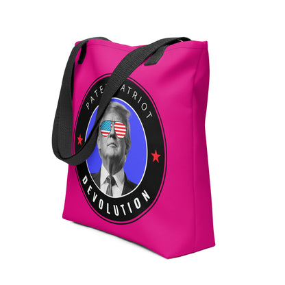 Trump Devolution Tote bag (hot pink)