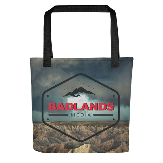 Badlands Tote Bag in storm