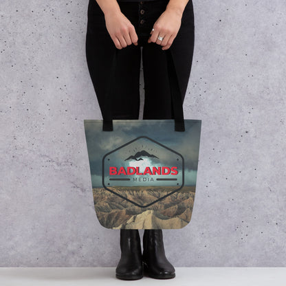 Badlands Tote Bag in storm