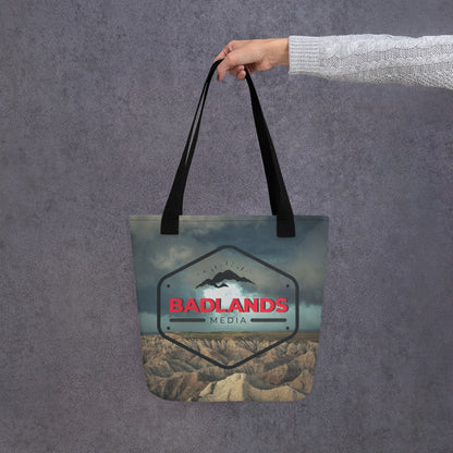 Badlands Tote Bag in storm