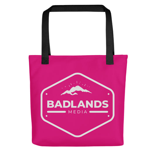 Badlands Tote Bag in hot pink