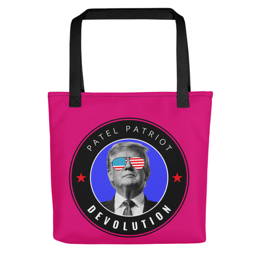 Trump Devolution Tote bag (hot pink)