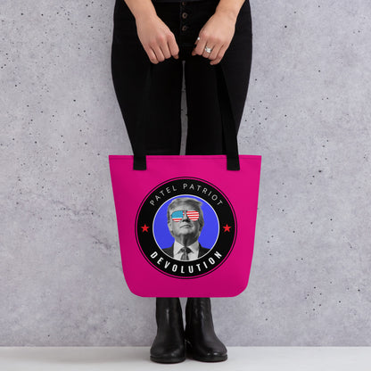 Trump Devolution Tote bag (hot pink)