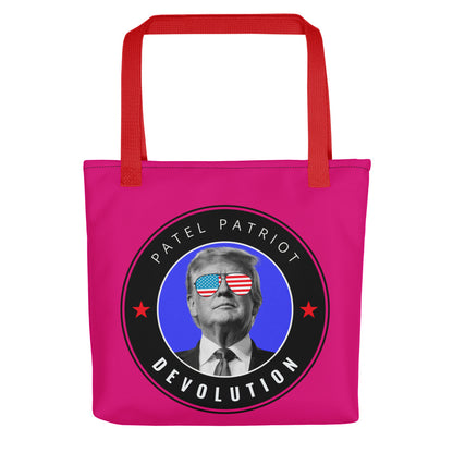 Trump Devolution Tote bag (hot pink)