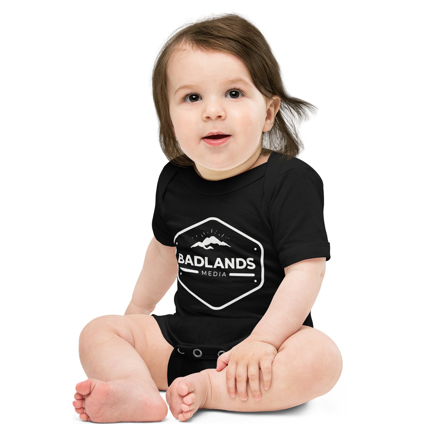 Badlands Baby Short Sleeve Onesie (white logo)