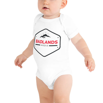 Badlands Baby Short Sleeve Onesie (red/blk logo)