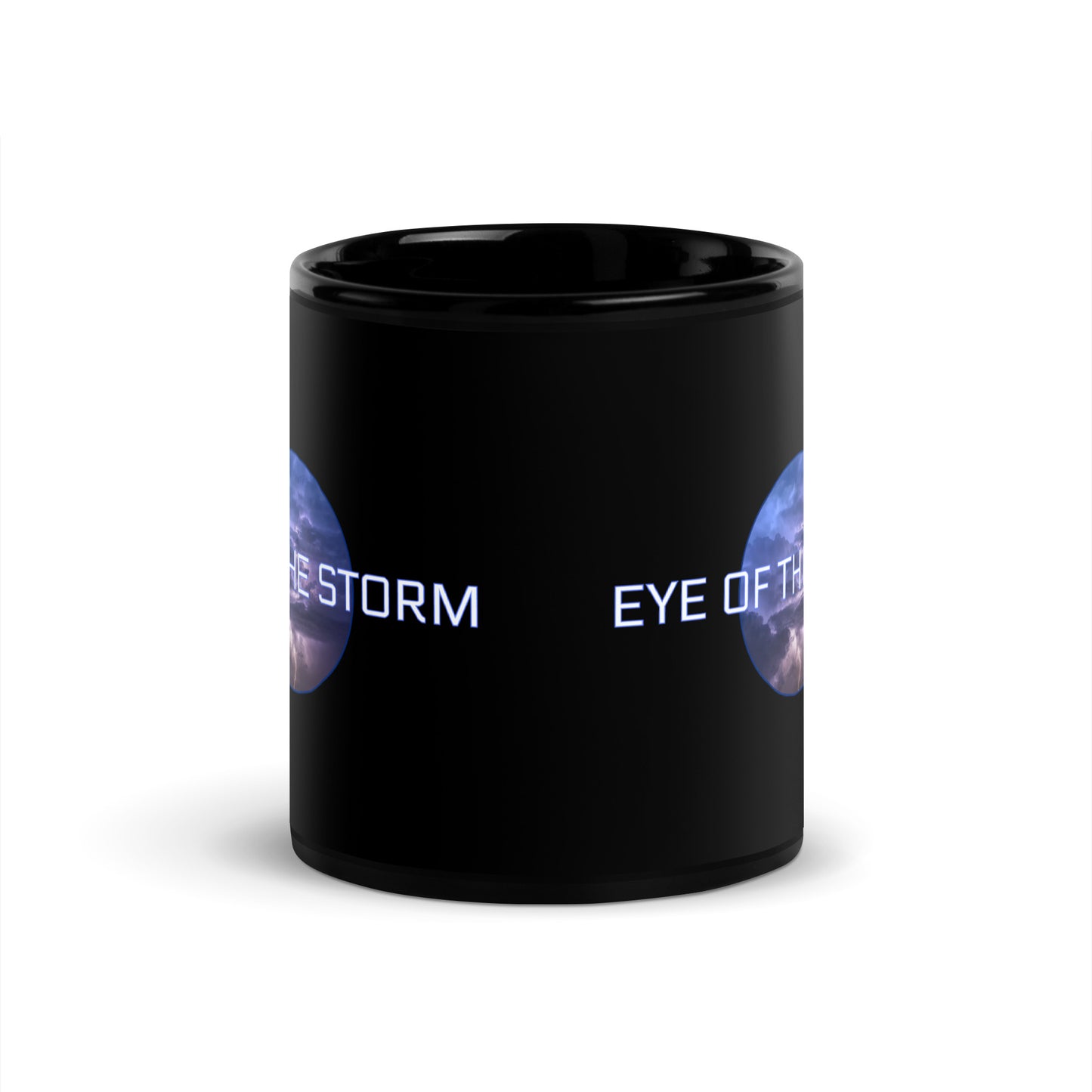 Eye of the Storm Black Glossy Mug