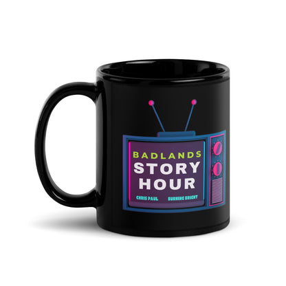 Badlands Story Hour Black Glossy Mug