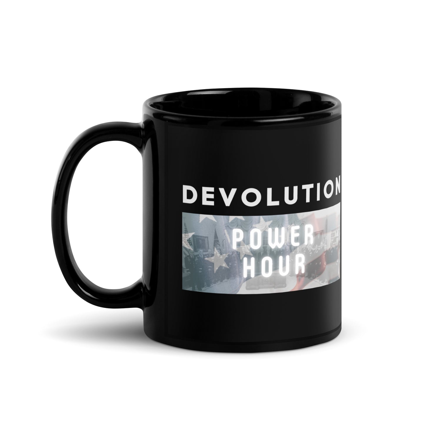 Devolution Power Hour Black Glossy Mug