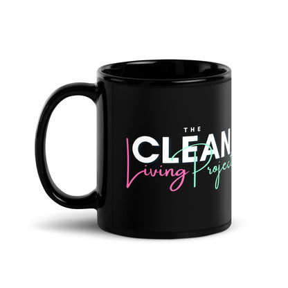 The Clean Living Project Black Glossy Mug