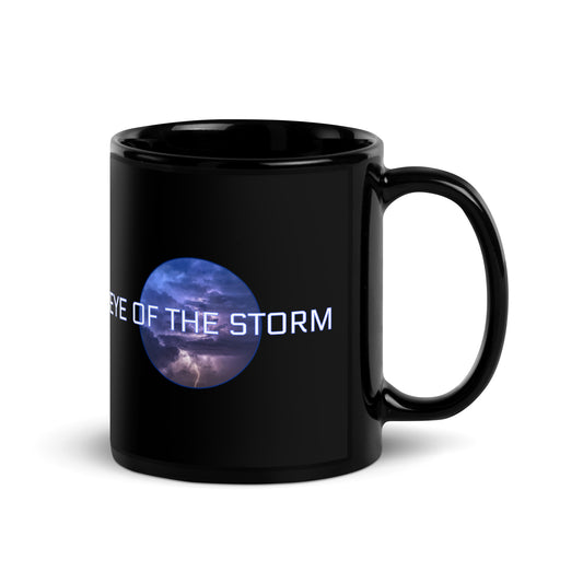 Eye of the Storm Black Glossy Mug