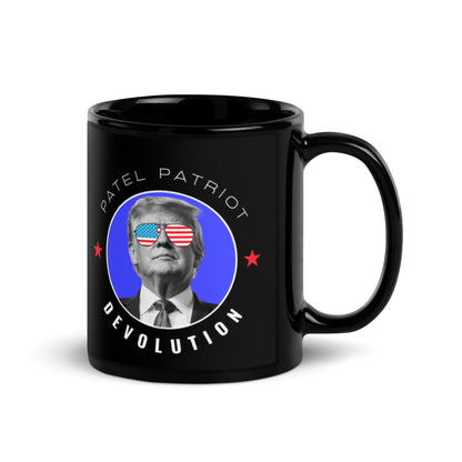 Trump Devolution Black Glossy Mug