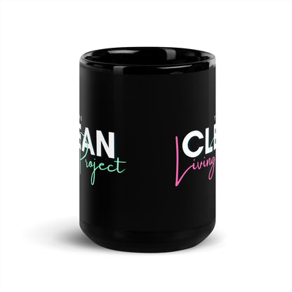 The Clean Living Project Black Glossy Mug