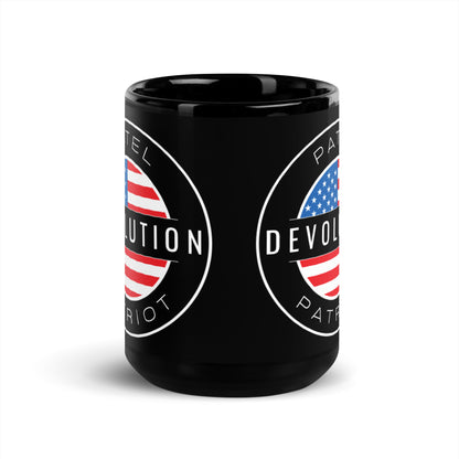 Devolution Circle Black Glossy Mug