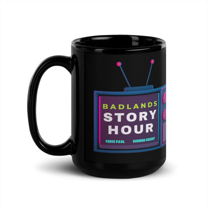 Badlands Story Hour Black Glossy Mug