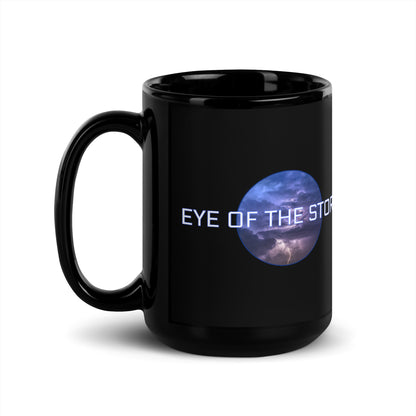 Eye of the Storm Black Glossy Mug