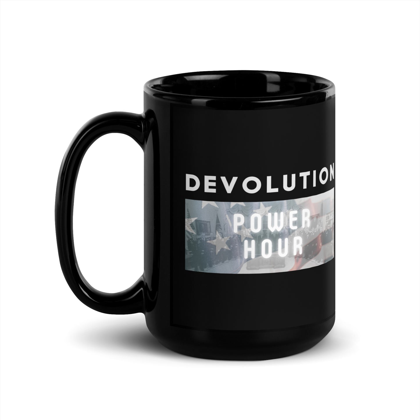 Devolution Power Hour Black Glossy Mug