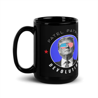 Trump Devolution Black Glossy Mug