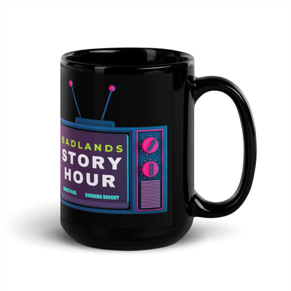 Badlands Story Hour Black Glossy Mug