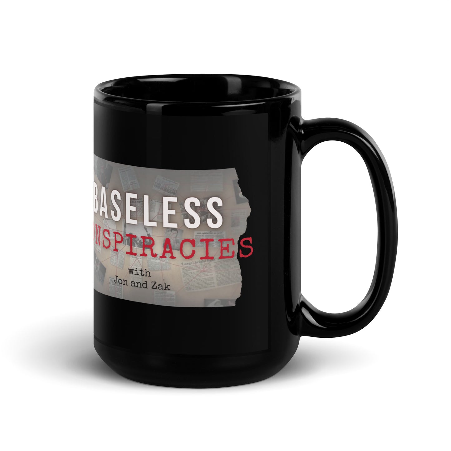 Baseless Conspiracies Black Glossy Mug