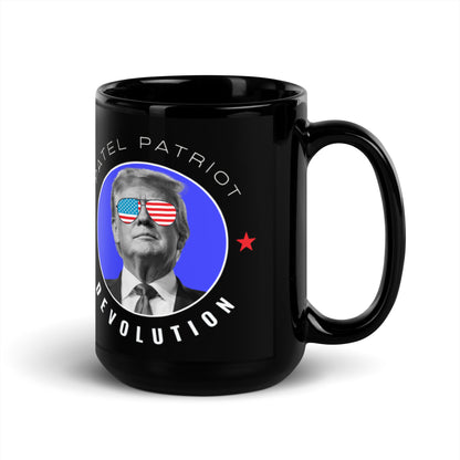 Trump Devolution Black Glossy Mug