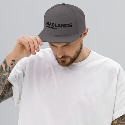 Badlands Snapback Hat with black logo