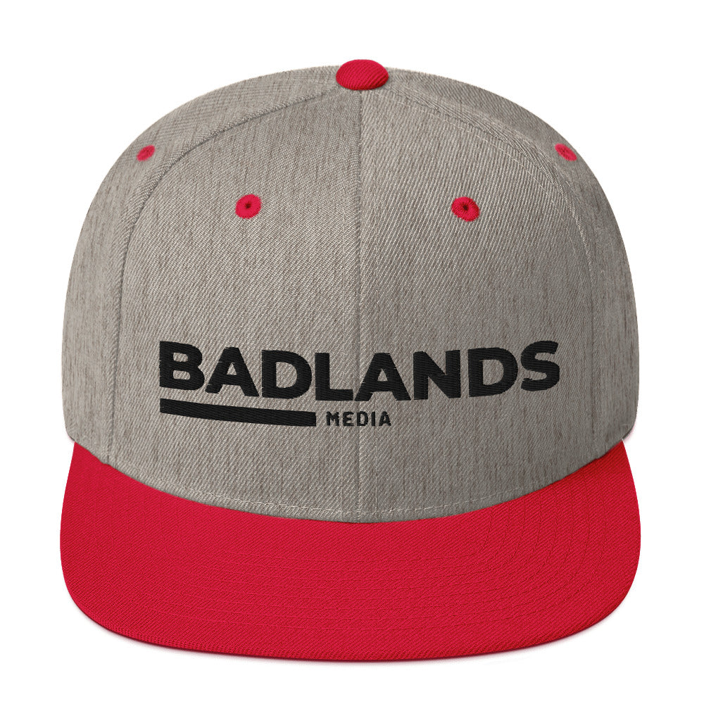 Badlands Snapback Hat with black logo